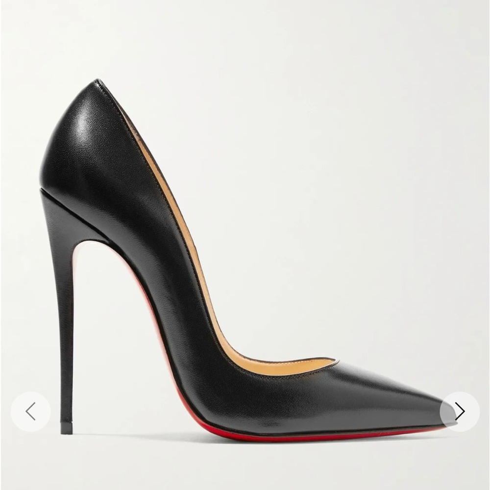 Christian Louboutin So Kate heels. Leather heels. Red bottoms. Black pump.